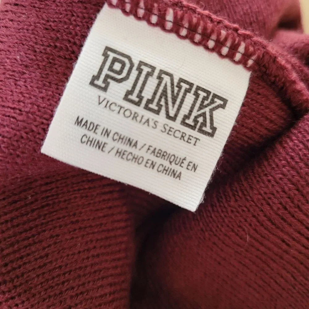 Pink Victoria's secret hat winter cap Women's maroon Ski cap